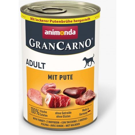 Animonda GranCarno Adult - Nourriture humide pour chiens à la dinde, 400 g