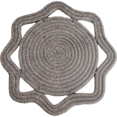Elegante e funzionale tovaglietta in tessuto non tessuto - bianco/grigio scuro, 18 cm
