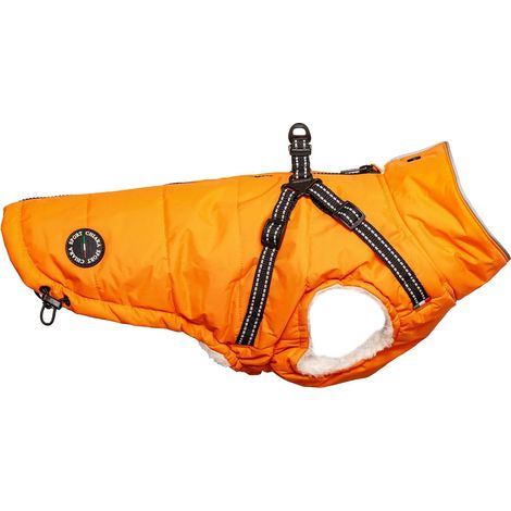 Chiara NICK Hundejacke mit Geschirr, Orange, XL