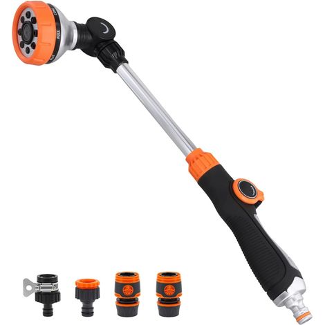 Douche de jardin 47 cm avec douchette à main 8 modes de pulvérisation pour l'irrigation, le lavage de voiture, la douche pour animaux de compagnie et le nettoyage (1/5)