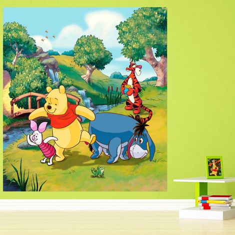 Papier peint XL intisse Winnie l'Ourson Disney 180X202 CM (1/4)