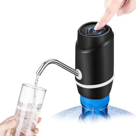Dispensador de agua para jarras de 5/6 galones,para bebidas frías,bomba con mini caja de batería portátil,de carga superior para escritorio (1/4)