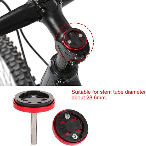 Support de compteur/chronomètre pour potence de vélo Garmin/Bryton/Cateye (rouge) (1/5)