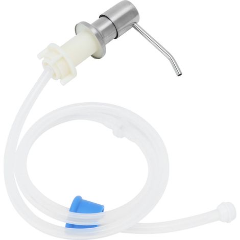 Seifenpumpenkopf-Set aus Edelstahl 304 für Küchenspülen, integrierter Flüssigkeitsspender mit Verlängerungsrohr (1/5)