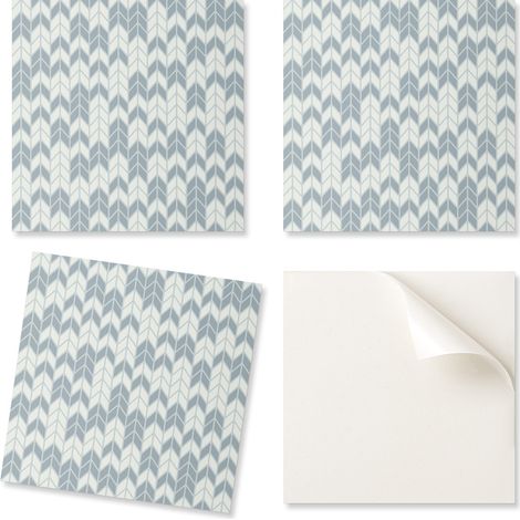 Juego de baldosas de vinilo con estampado de flechas decorativas para cocina o ba帽o, 9x30x30 cm.