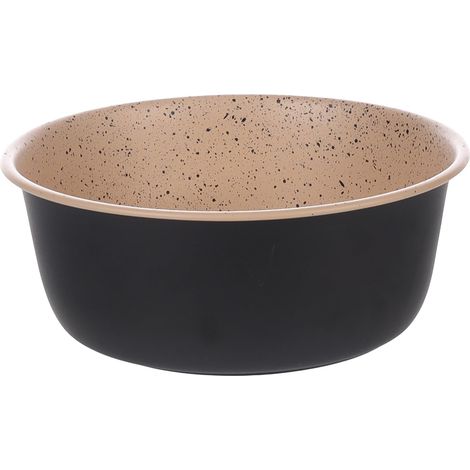 Gamelle pour la Nourriture et l'eau Rond Noir XL pour Chien - 1,93L - Anti-déparant (1/4)