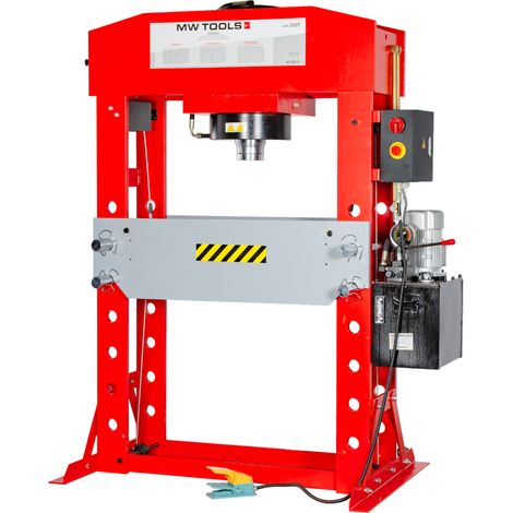 Mw Tools – Presse hydraulique 200 t avec cylindre mobile 350 mm – Moteur 3x400V 1,5 kW – Pompe à 2 vitesses – PEH200