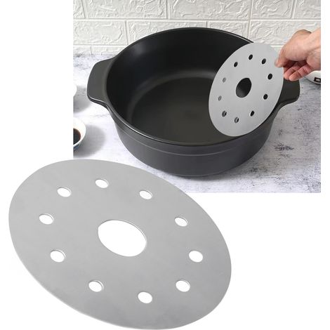 Diffuseur de Chaleur en Acier Inoxydable pour Plaque à Induction, Disque Adaptateur pour Cuisinière à Gaz ou Vitrocéramique, Diamètre 13.8CM/5.43IN