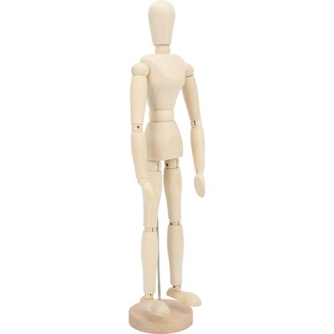 Mannequin bois 16 pouces articulé rotatif, figurine dessin flexible modèle puzzle, décoration maison, mini statue pose artistique, outil croquis. (1/5)