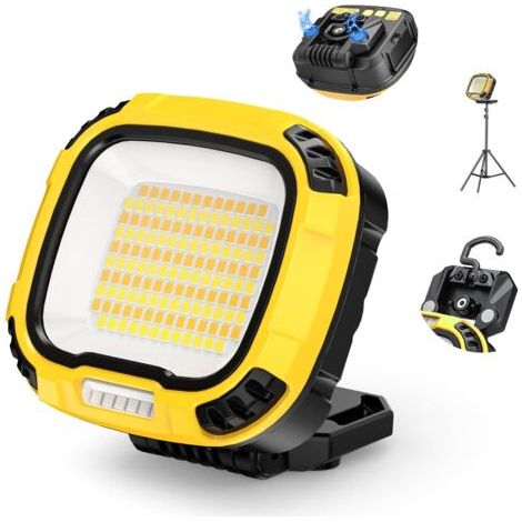 Lampe de travail LED 1200 lumens, lampe COB étanche, adaptée aux ateliers, garages, à l'extérieur et aux situations d'urgence. (1/4)