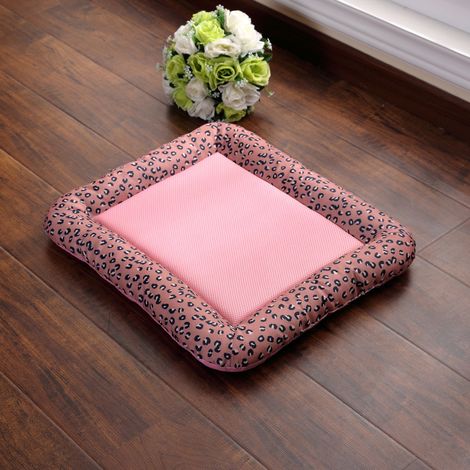 Tapis De Refroidissement pour Chien Tapis De Glace pour Animaux De Compagnie Matelas en Peluche pour Animaux De Compagnie Tapis De Lit pour Chat D'été Niche Chat Panier Chien, 53x43cm