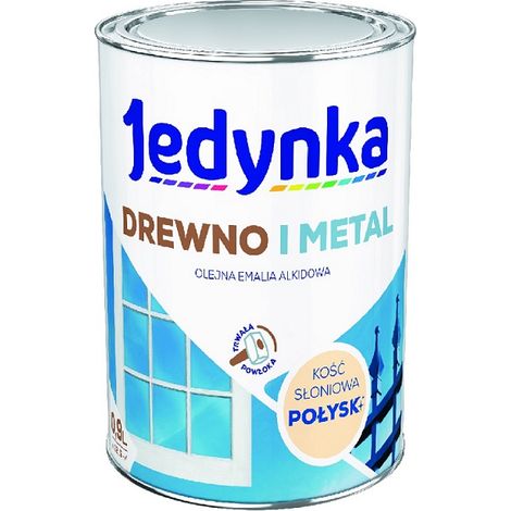 Esmalte alquídico para madera y metal, color marfil 0,9 L - 5EMAL.KOS0.9