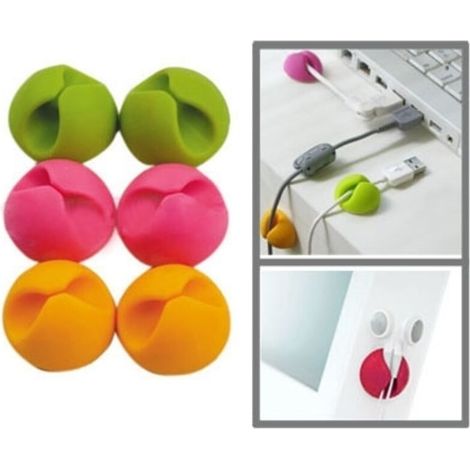 Mini cable ties (set of 6) - Green/Pink/Orange - AquaForge