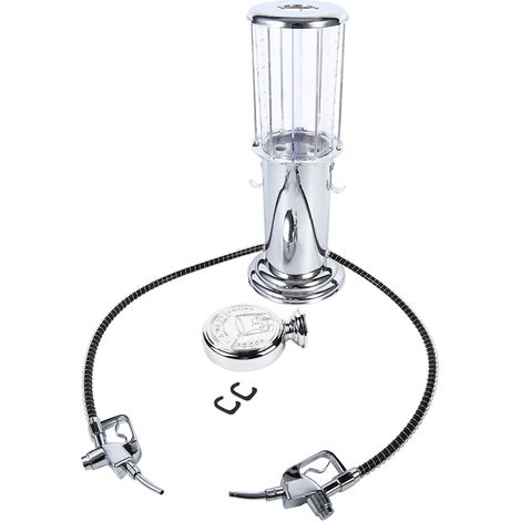 Bar Metal Double Gun Gas Pump Nozzle Beer Wine Liquor Dispenser Soda Beverage Pourer
