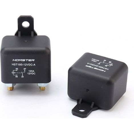 Relais miniature 120 A, relais automobile 12 V/24 V, relais de démarrage compact avec accessoires, à verrouillage par bobine simple 120 A/24 V, relais automobile miniature 24 V 120 A, compact (1/4)