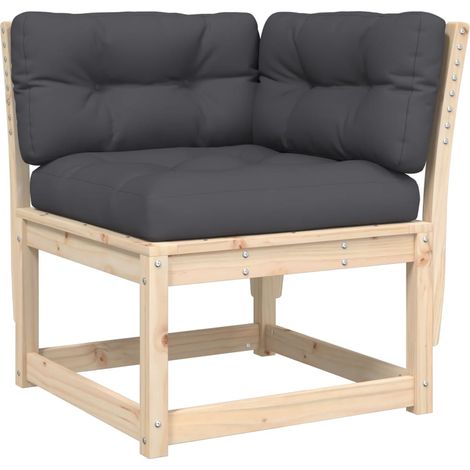 Maison Exclusive - Divano Angolare Giardino Cuscini 73x73x78cm Legno Massello Pino