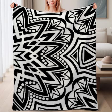 Couverture de lit en polaire, couverture légère et cosy en microfibre chaude pour le printemps, décoration intérieure élégante, excellent cadeau pour femmes hommes, 6080 pouces (1/4)
