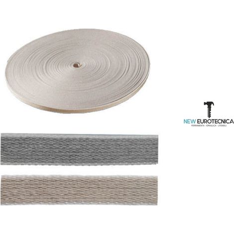 Cintino corda per tapparelle avvolgibile persiana cotone 50 mt grigio beige