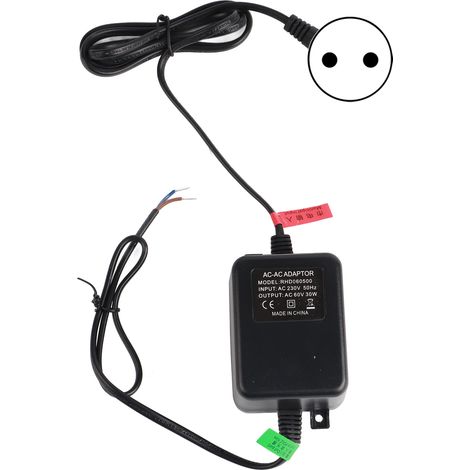 Interrupteur variateur 30W pour transformateur verre commutable, contrôle filaire 60V, alimentation 230V prise UE. (1/5)