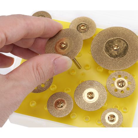 Jeu de 10 disques à tronçonner diamantés pour outil rotatif (1/5)