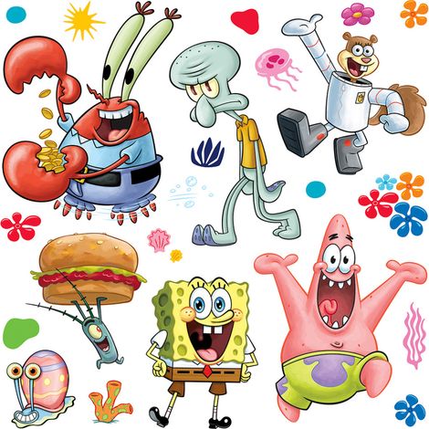 Sticker - Bob l'éponge à Bikini Bottom - 30x30 cm (1/2)