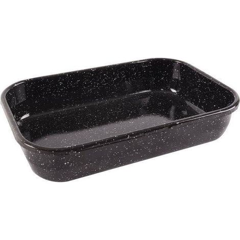 Fuente rectangular esmaltada para asar, 3,4 l, 34 x 22 x 6,5 cm