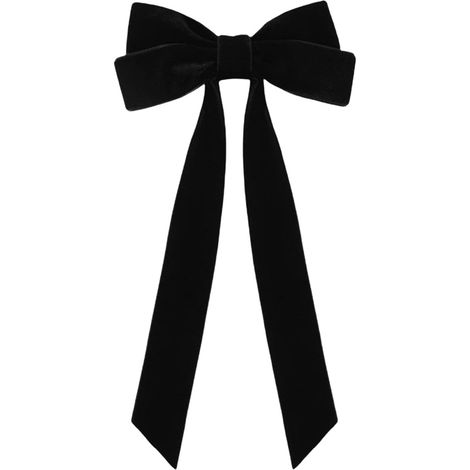 Ribbon Bow - Velours - Pour Décoration Arbre De Noël Guirlande Topper Cadeau - Noir - Lot De 1 (1/5)