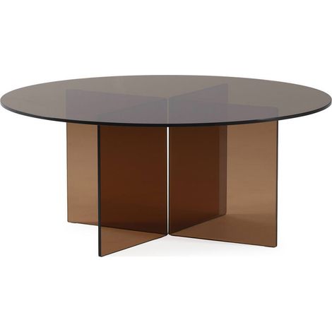Table à café ronde en verre ambre - Ambre (1/5)