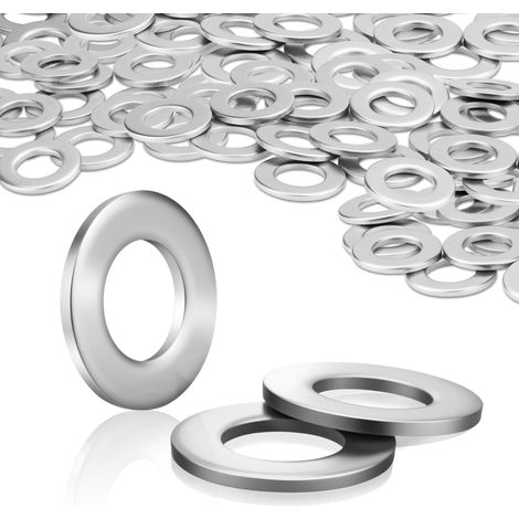 Rondelles Metal M6x12x1.6mm Rondelle Inox M6 A2 V2A 304 50 Pièces Rondelles Plates DIN125 Convient pour les Vis, les écrous, les Boulons et les Tige Filetée (1/5)