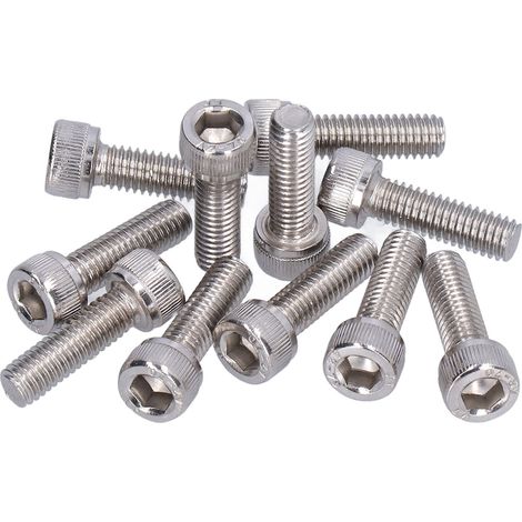 Lot de 30 vis à tête cylindrique creuse M6x20, inox 304 A2-70, boulons à six pans creux DIN 912, fixation robuste pour assemblage. (1/5)