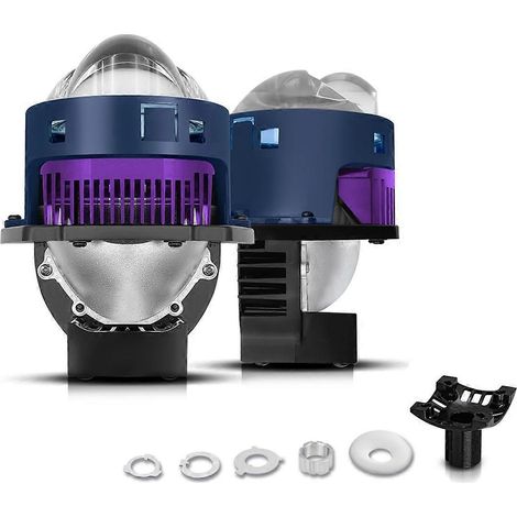 3-Zoll-Scheinwerfer mit Laserlinse, Fern- und Abblendlicht, Bi-LED-Nebelscheinwerfer, Projektor, Weiß