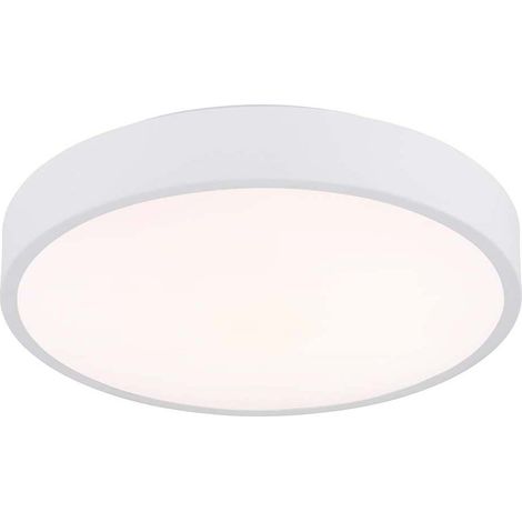 LED Deckenleuchte Wohnzimmerlampe Metall weiß matt CCT Schiebeschalter D 33,2 cm
