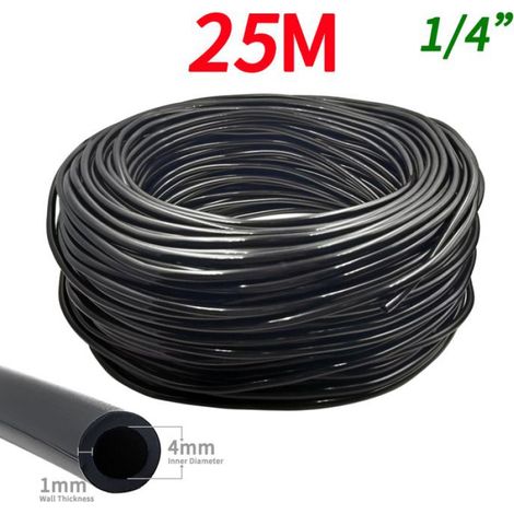 Bricolage longueur arbitraire Tuyau d'arrosage fournitures de système d'irrigation Micro tuyau - 25M-1/4 '' -A