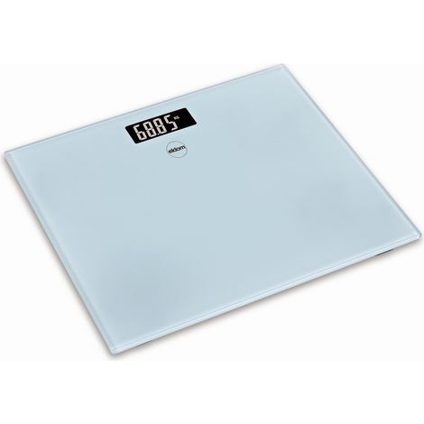 ELDOM Digitale LCD-Glas-Badezimmerwaage 150 kg Weiß (1/5)