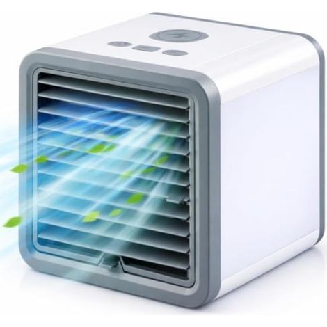 Refroidisseur d'air avec refroidissement à eau Mini climatiseur sans évacuation, ventilateur USB silencieux pour bureau chambre (1/5)