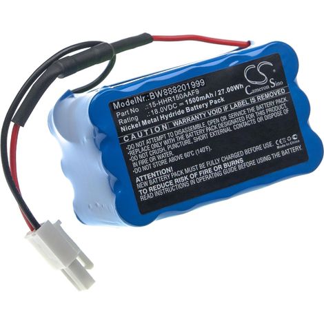 vhbw batteria compatibile con Philips Power Pro FC6164/01, Uno aspirapolvere home cleaner (1500mAh, 18V, NiMH)