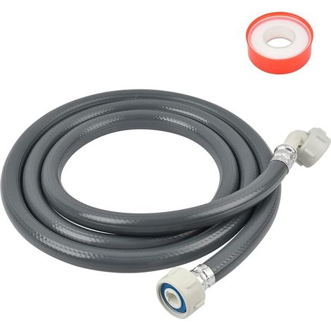 Elbow inlet hose for washing machine and washing machine - Straight water inlet hose - Dishwasher inlet hose - Inlet hose (2m) (1/5)