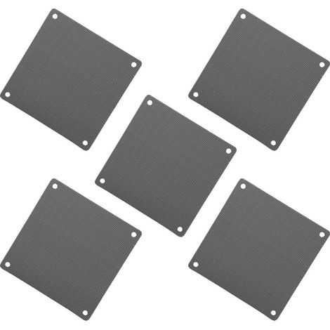 5 Pièces Housse de Protection Anti-Poussière pour Ventilateur PC 12x12cm Noir (1/5)
