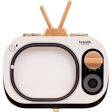Boîte À Dents - En Bois - Forme Télévision - Pour Conserver Les Dents De Lait - 3 Pièces (1/4)