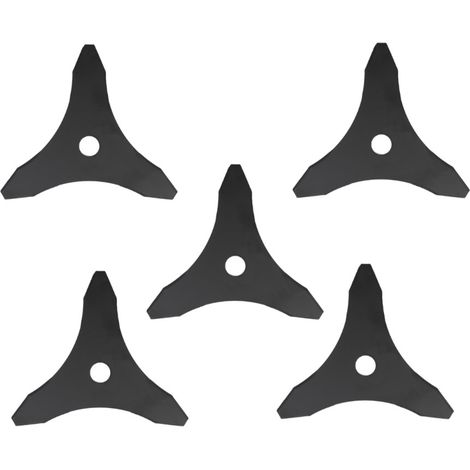 Trade-Shop Dickichtmesser 3-Zahn 255 x 25,4mm für NAC CG430N CG33N CG360N CG430B CG330B CG260B / Zubehör für Freischneider, Motorsensen - 5 Stück (1/4)