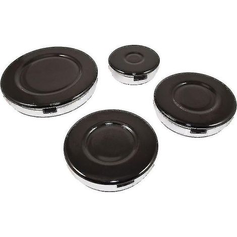 Ensemble de 4 pièces pour brûleur à gaz universel (base et chapeau) : 55 mm, 75 mm et 100 mm (1/5)