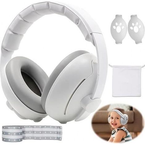 Casque Anti Bruit Bébé - Réducteur De Bruit Pour Nouveau-Né Et Enfant - Adapté 0 À 24 Mois - Réglable Et Léger - 1 Pièce (1/4)