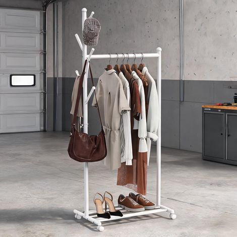 SunJet Porte-manteau, vestiaire sur pied, Portant à vêtements métal - Réf. UMXJ0TF71AW4 (1/5)