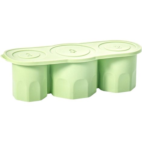 Moule à glaçons en silicone vert à démoulage facile pour réaliser 3 tailles de glaçons creux en forme de diamant pour rafraîchir les boissons (1/5)