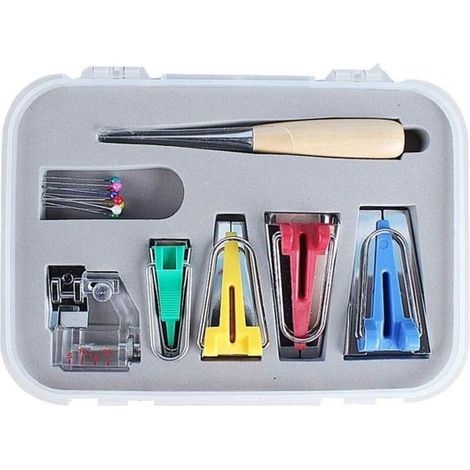 Bisu Making Tools, Fabric Bias Binding Set, Bias Binding Kit for Sewing, Quilting, Awl (1/4)