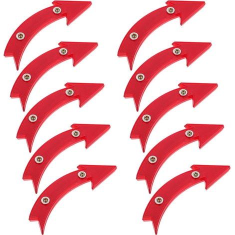 10pièces Réflecteurs Rayons Vélo Flèche Rouge Accessoires Cyclisme Haute Visibilité pour Sécurité Nuit Compatible VTT et Route (1/5)
