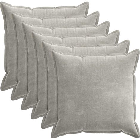 vidaXL Funda de almohada 6 uds. HOUTEN Gris Claro 80 x 80 cm (1/2)