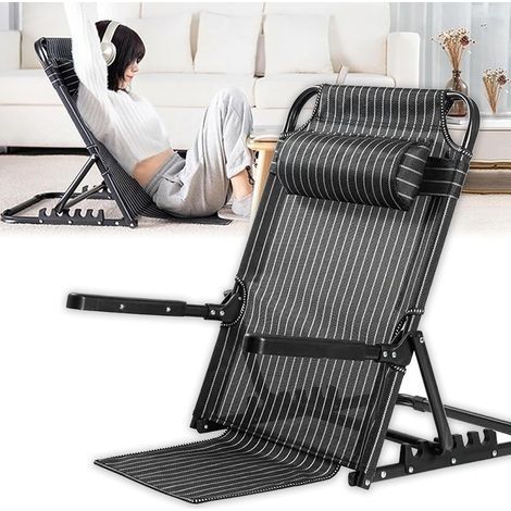 Coussin de Dossier de Lit, de Lecture Compensé Portable - Tapis de Plage Pliable Réglable Multi-Angles pour Lire, se Reposer, Récupérer - Chaise Longue (1/5)