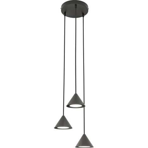 Lampada a sospensione ELIT in acciaio nero opaco
