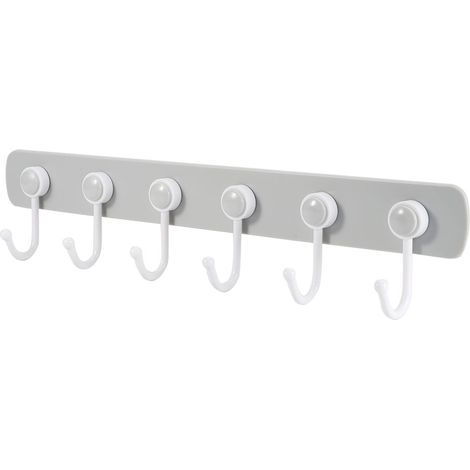 2 Crochets muraux adhésifs, ABS robuste, orientation 360°, sans perçage, pour salle de bain, cuisine (1/5)